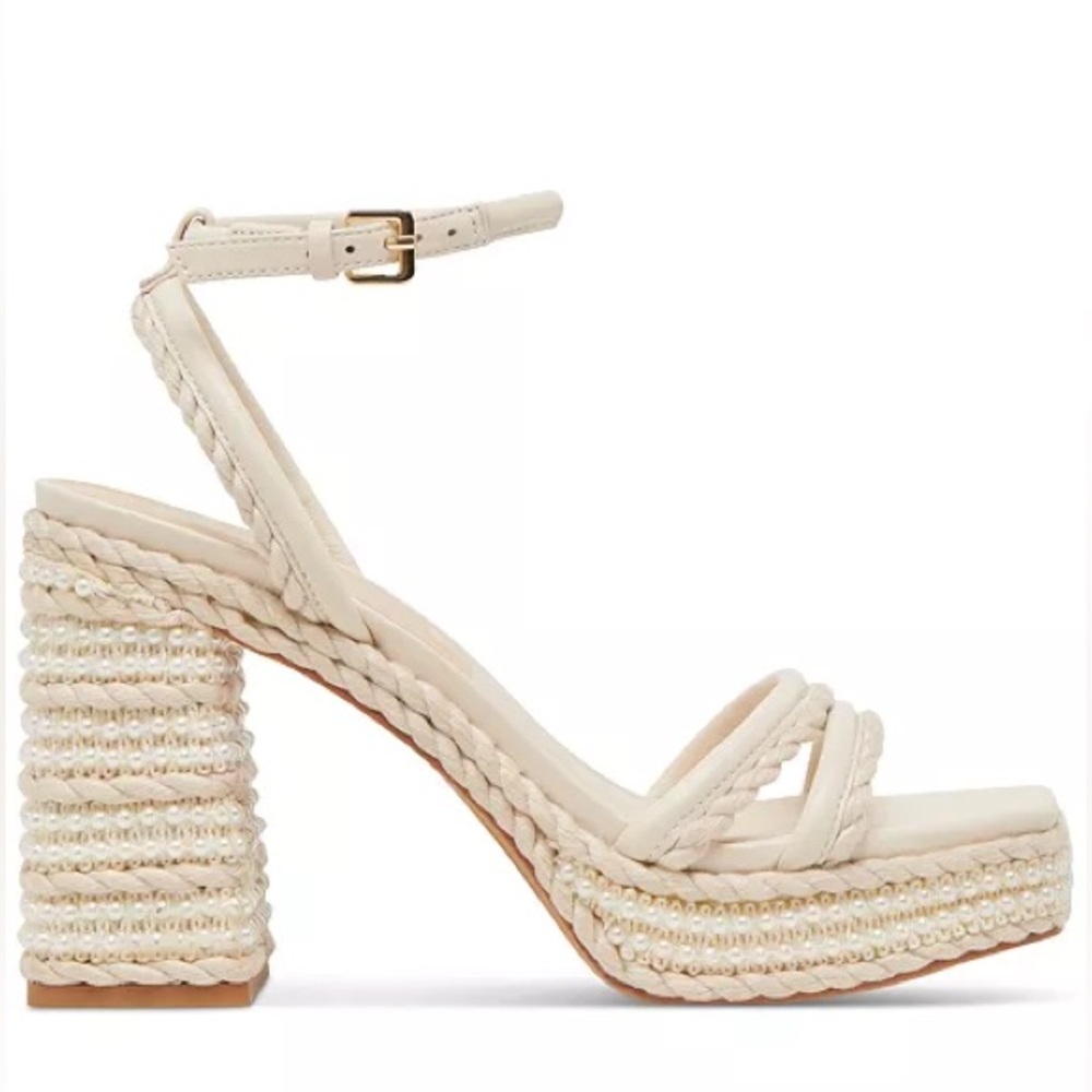Dolce Vita Women's Agnes Pearl Beaded Platform Dress Sandals‎